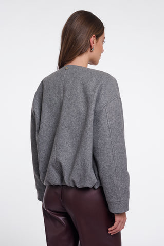 Bomber donna art. Mona Rino & Pelle Mid grey melange