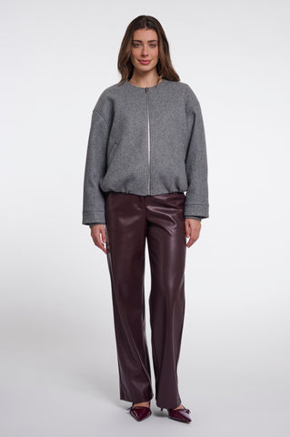 Bomber donna art. Mona Rino & Pelle Mid grey melange