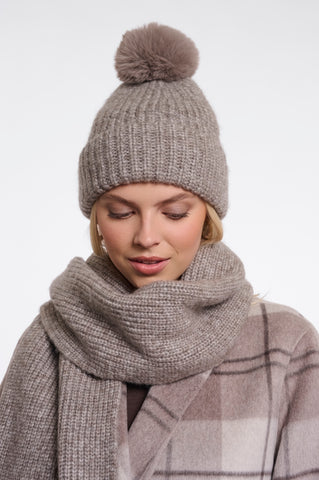 Berretto donna art. Nancy Rino & Pelle Toffee blend