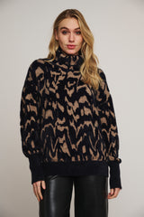 Maglione NAURA BOXY TURTLE NECK SWEATER -Rino & Pelle- Autunno Inverno 2024/25 Black feather