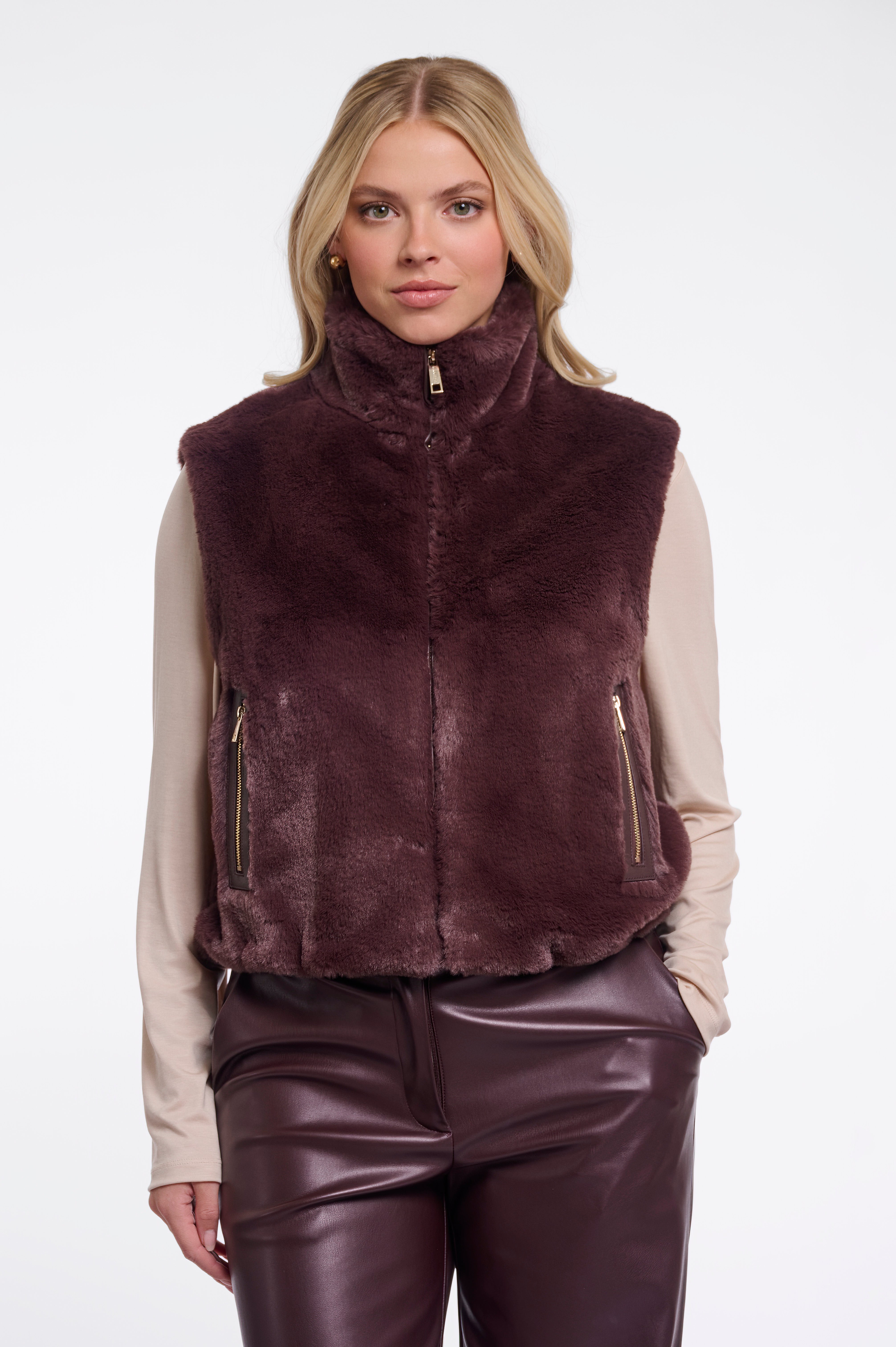 Cappotto donna art. Nikki Rino & Pelle Chocolate bean