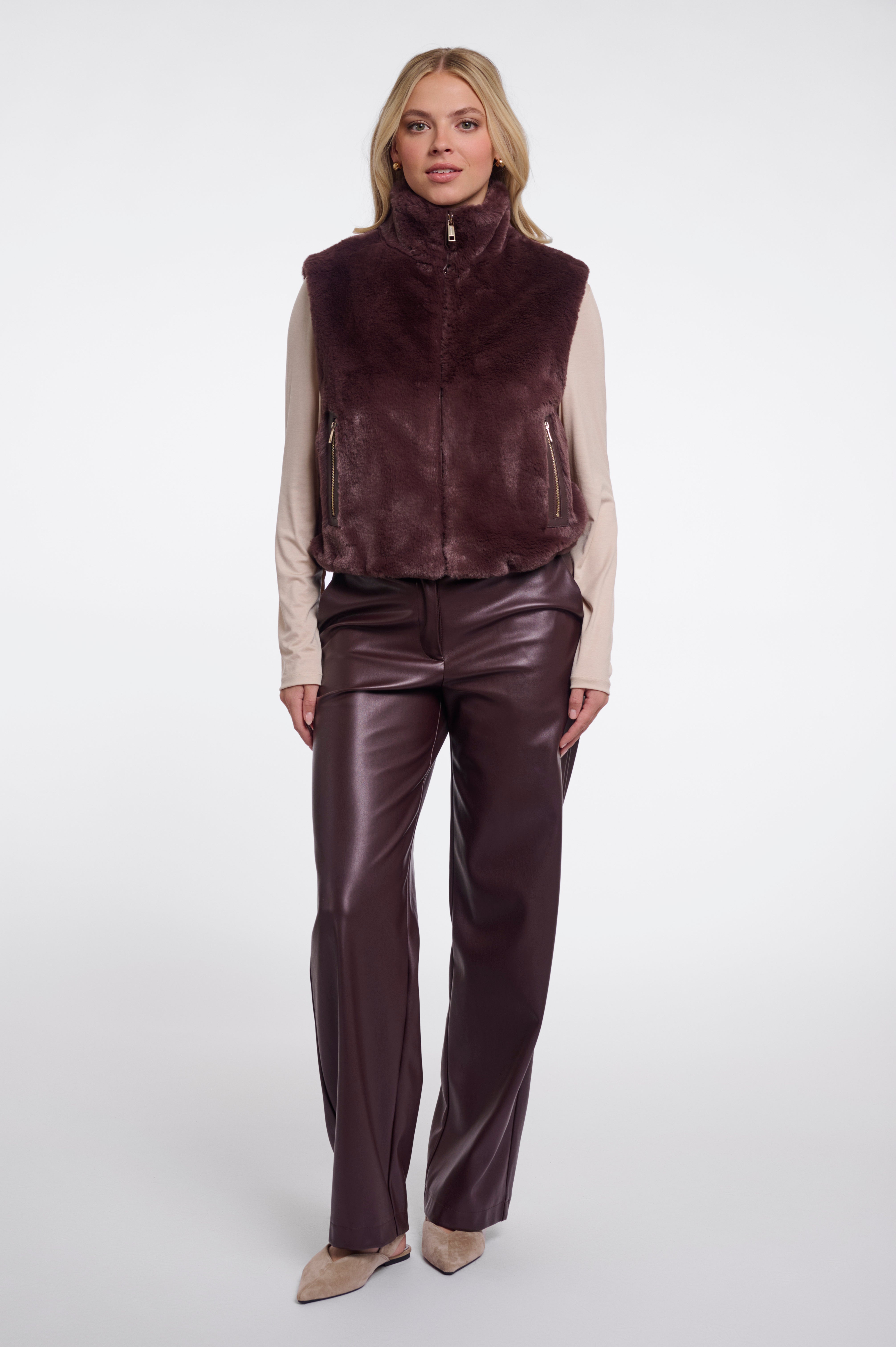 Cappotto donna art. Nikki Rino & Pelle Chocolate bean