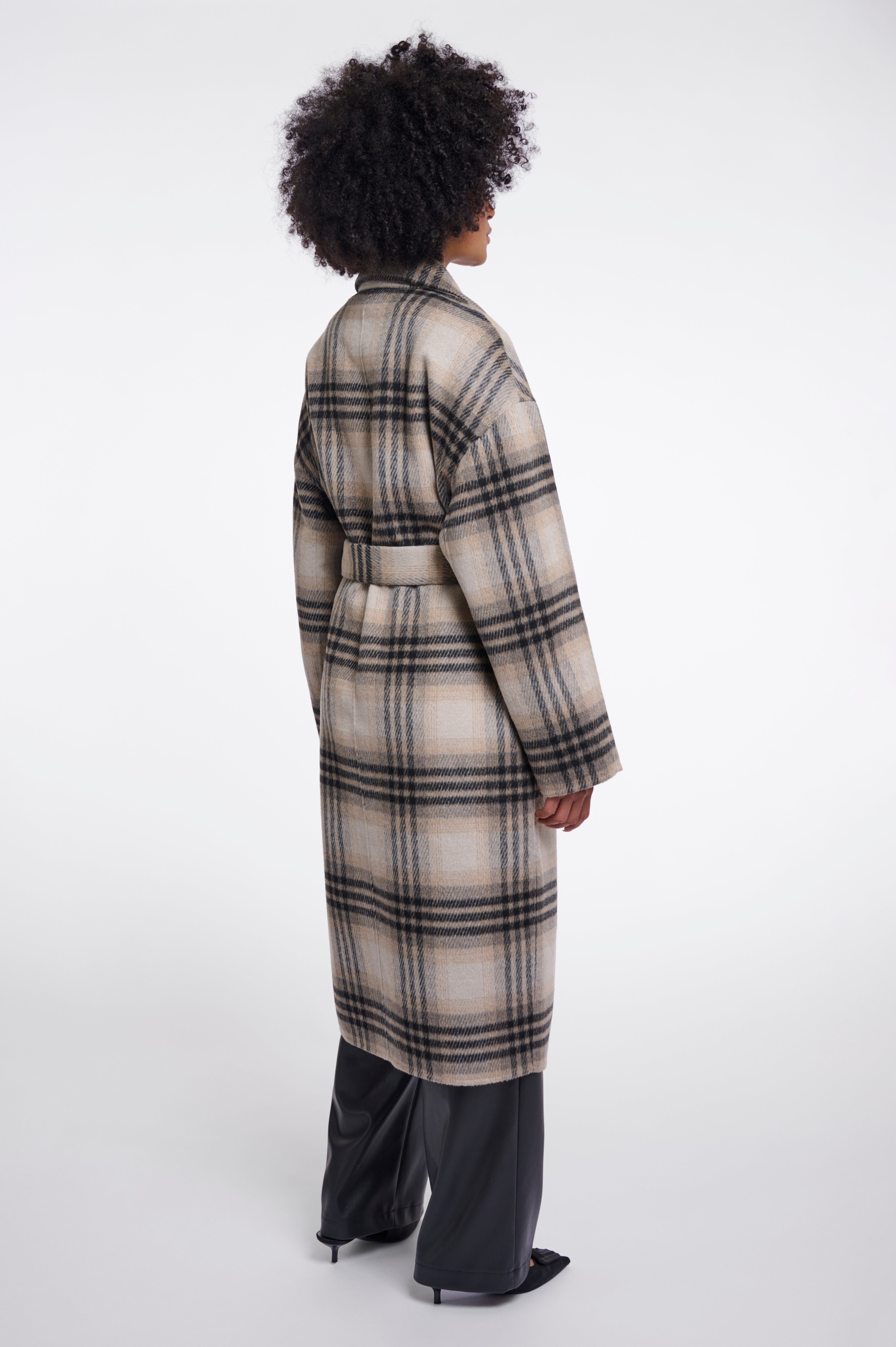 Cappotto donna art. Ninte Rino & Pelle Neutral check