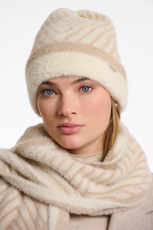 Sciarpa in maglia Neeltje Rino & Pelle Autunno Inverno 2025/26 Birch Oat