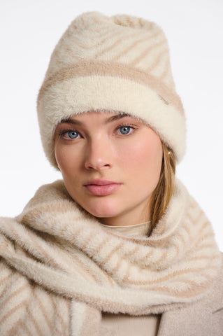 Sciarpa in maglia Neeltje Rino & Pelle Autunno Inverno 2025/26 Birch Oat