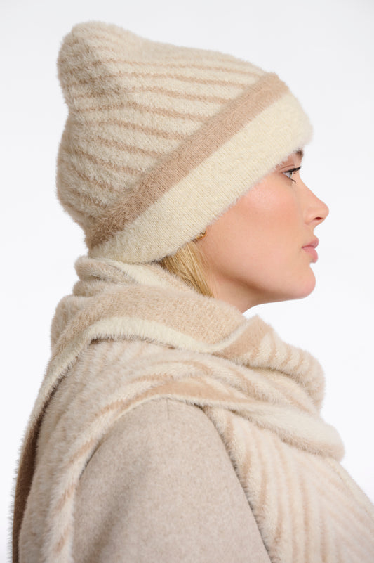 Sciarpa in maglia Neeltje Rino & Pelle Autunno Inverno 2025/26 Birch Oat