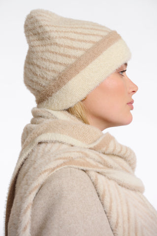 Sciarpa in maglia Neeltje Rino & Pelle Autunno Inverno 2025/26 Birch Oat