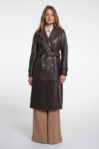 Cappotto donna art. Nolan Rino & Pelle Coffee roast