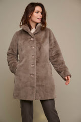 Cappotto NONNA SINGLE BREASTED FAKE FUR COAT  -Rino & Pelle- Autunno Inverno 2024/25 Taupe