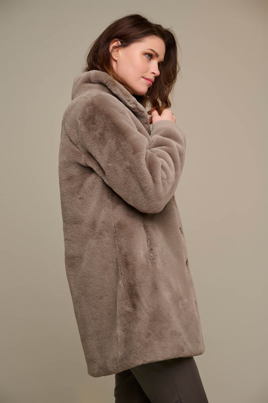 Cappotto NONNA SINGLE BREASTED FAKE FUR COAT  -Rino & Pelle- Autunno Inverno 2024/25 Taupe