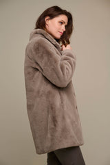 Cappotto NONNA SINGLE BREASTED FAKE FUR COAT  -Rino & Pelle- Autunno Inverno 2024/25 Taupe