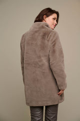 Cappotto NONNA SINGLE BREASTED FAKE FUR COAT  -Rino & Pelle- Autunno Inverno 2024/25 Taupe