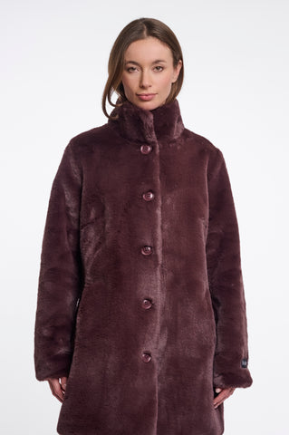 Cappotto donna art. Nonna Rino & Pelle Chocolate bean
