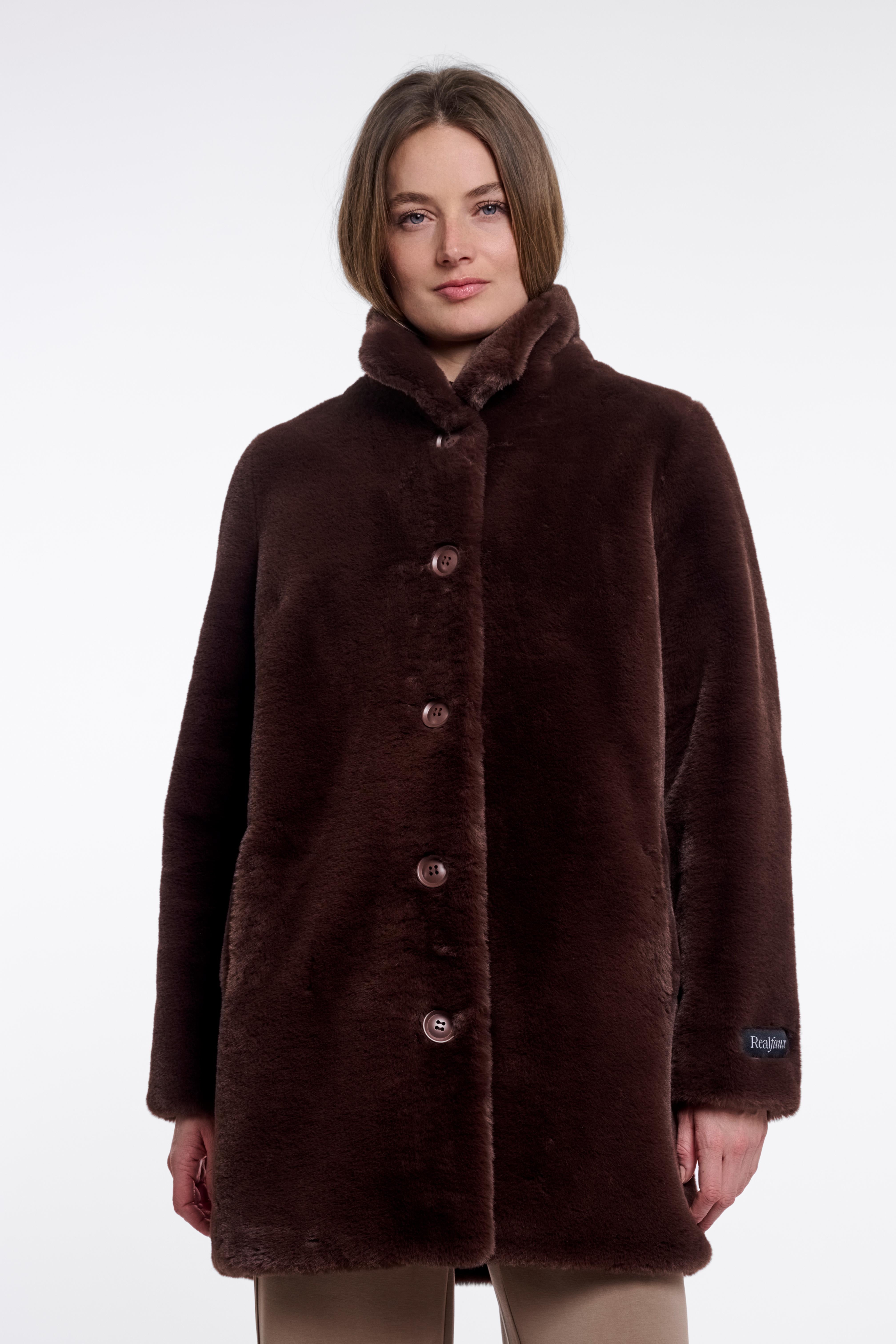 Cappotto donna art. Nonna Rino & Pelle Coffee roast