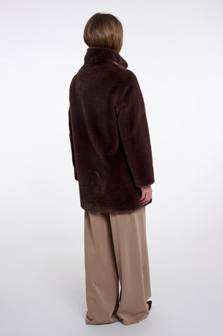 Cappotto donna art. Nonna Rino & Pelle Coffee roast