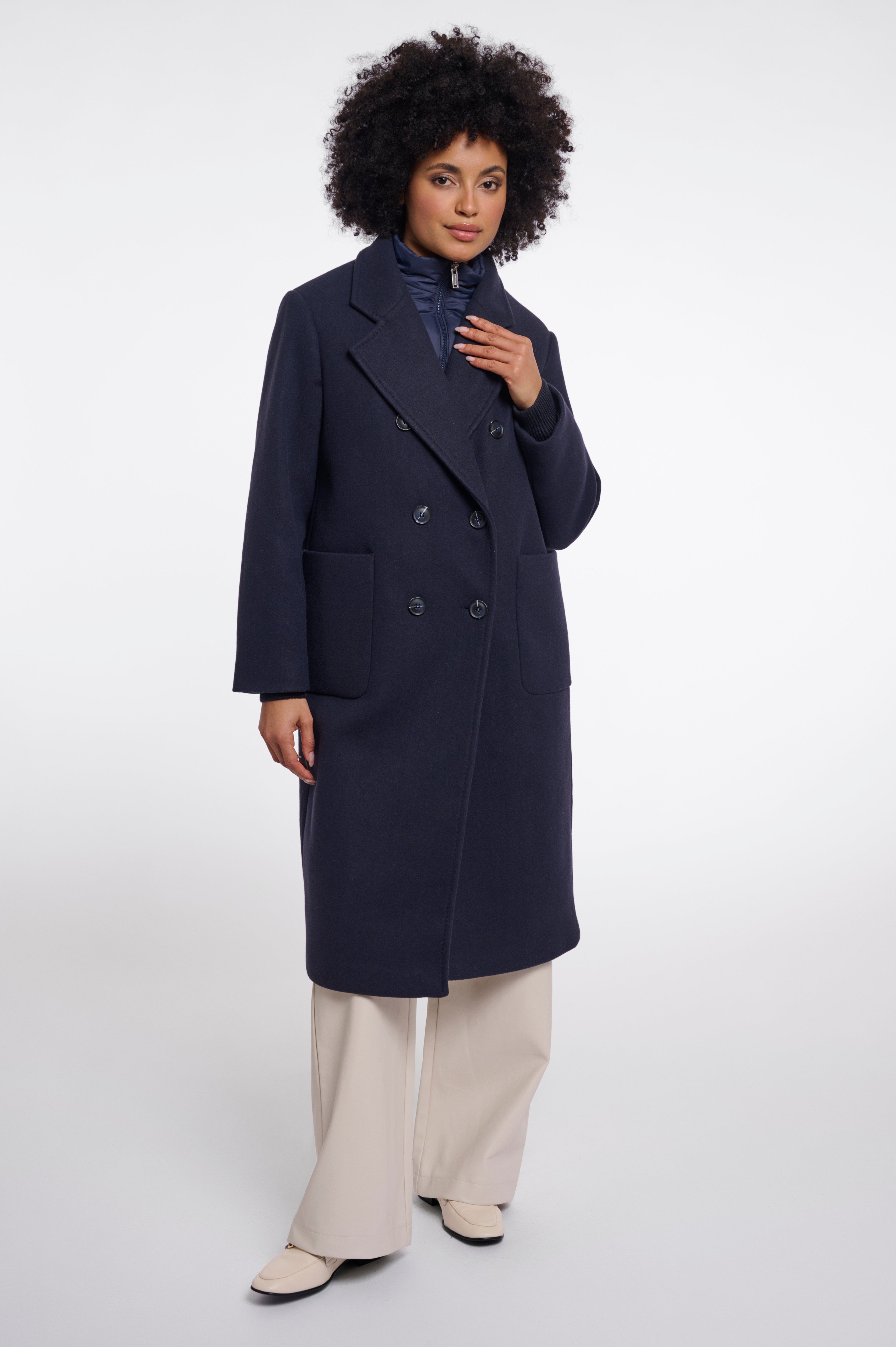 Cappotto donna art. Noomi Rino & Pelle Dark navy