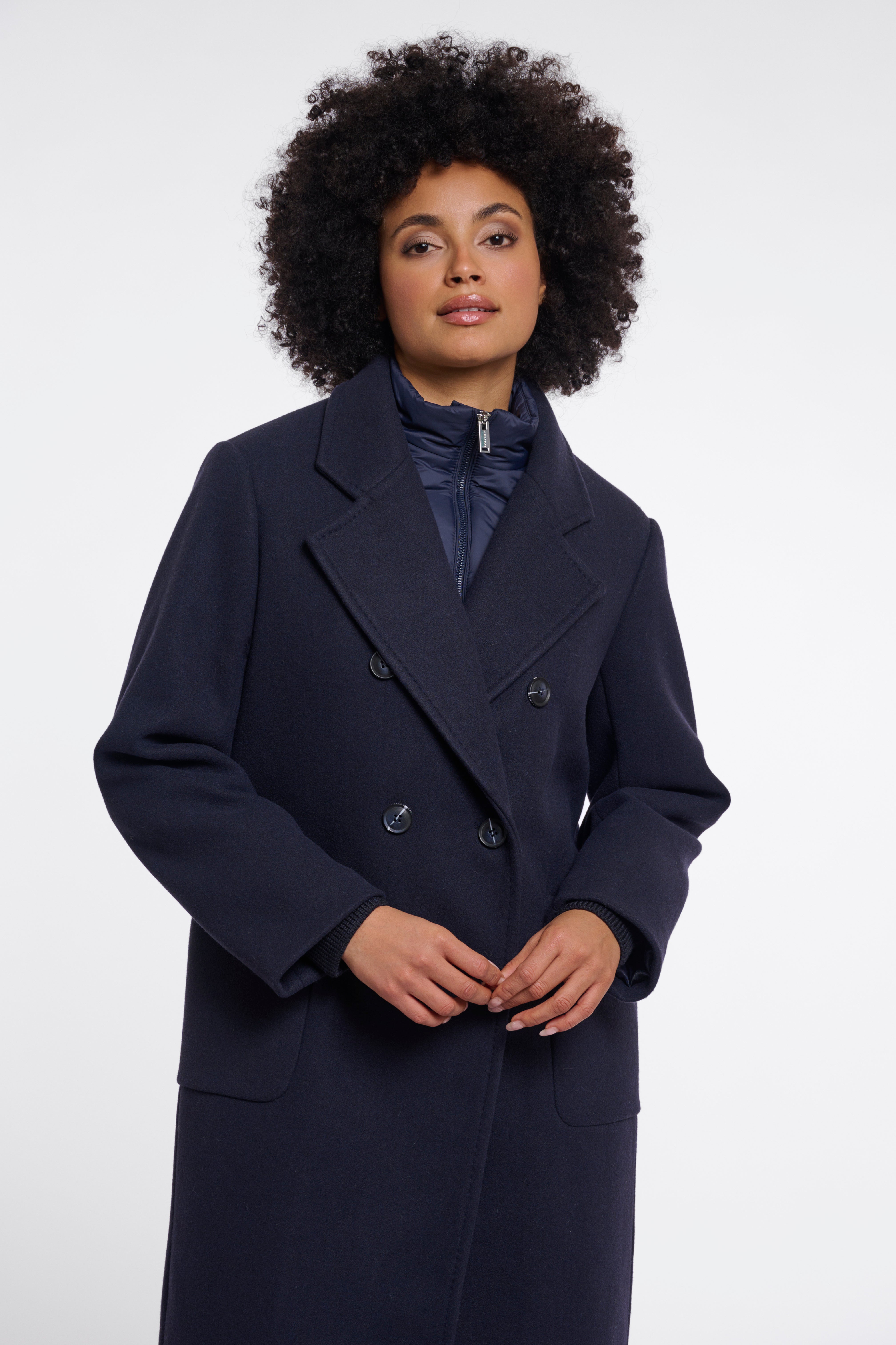 Cappotto donna art. Noomi Rino & Pelle Dark navy