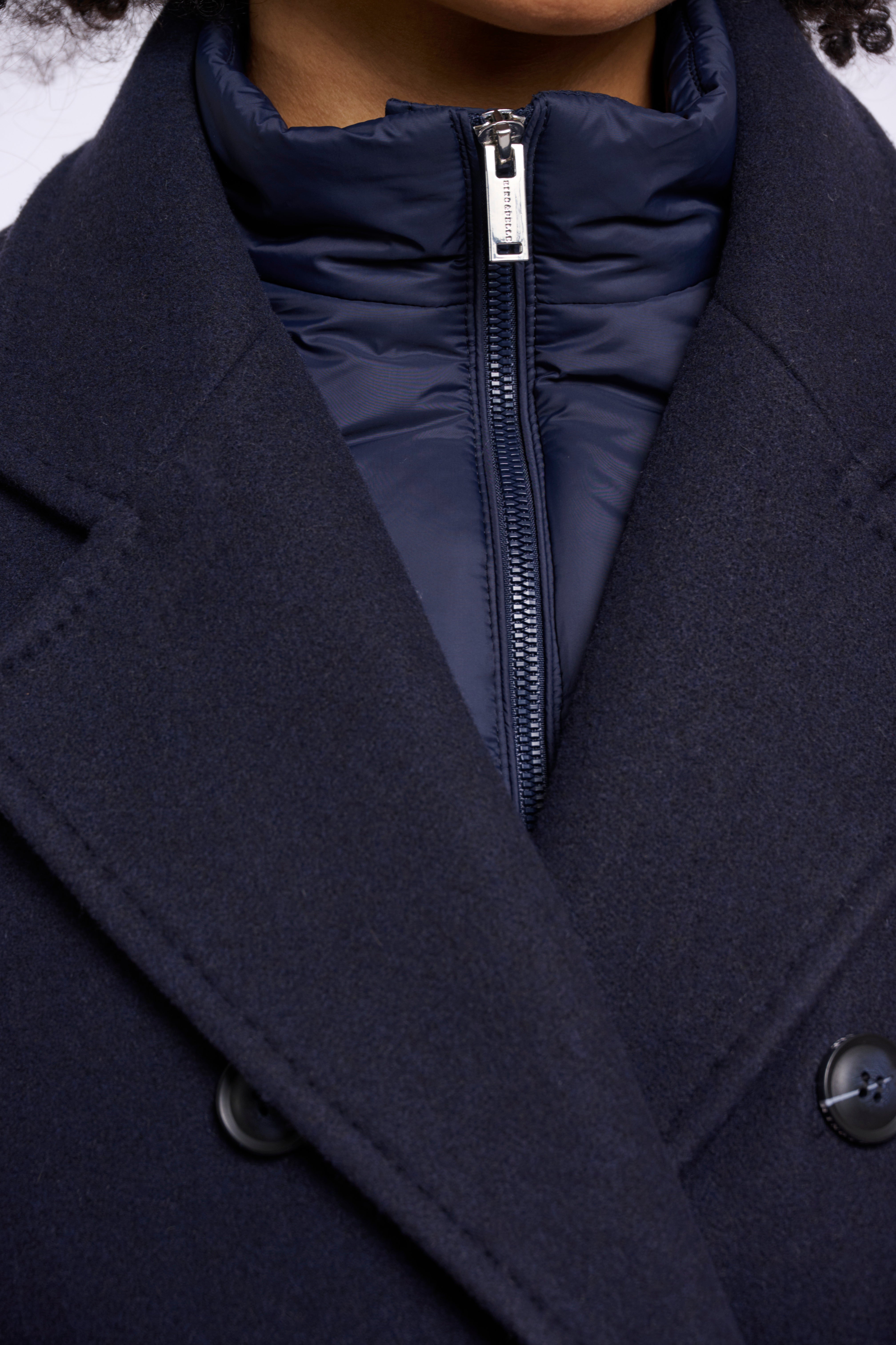Cappotto donna art. Noomi Rino & Pelle Dark navy
