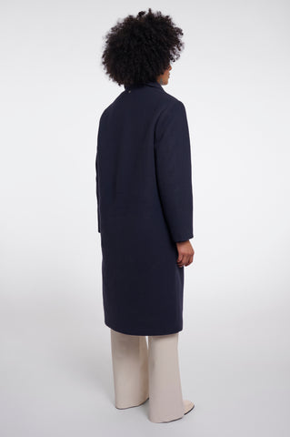 Cappotto donna art. Noomi Rino & Pelle Dark navy