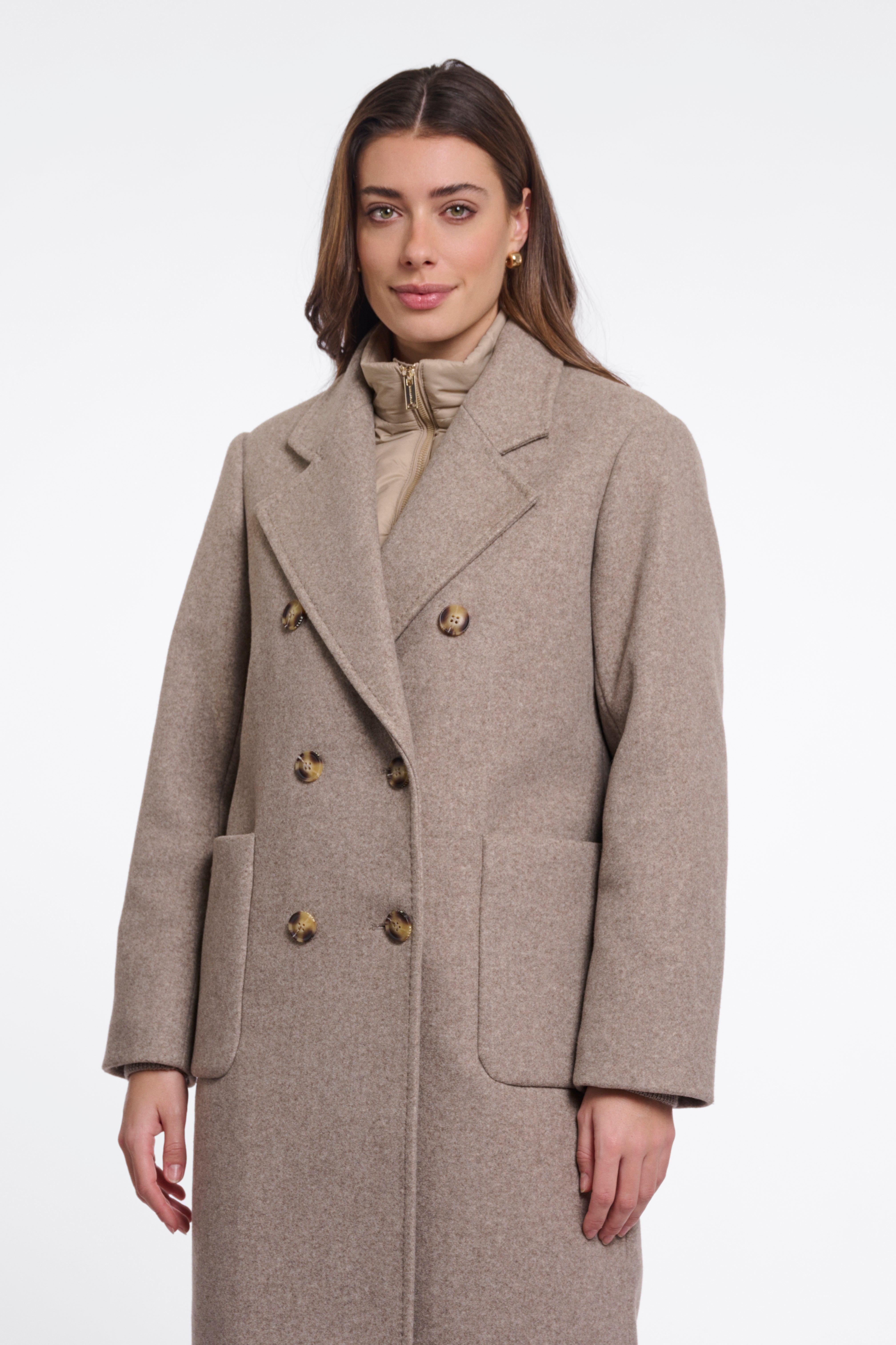 Cappotto donna art. Noomi Rino & Pelle Toffee melange