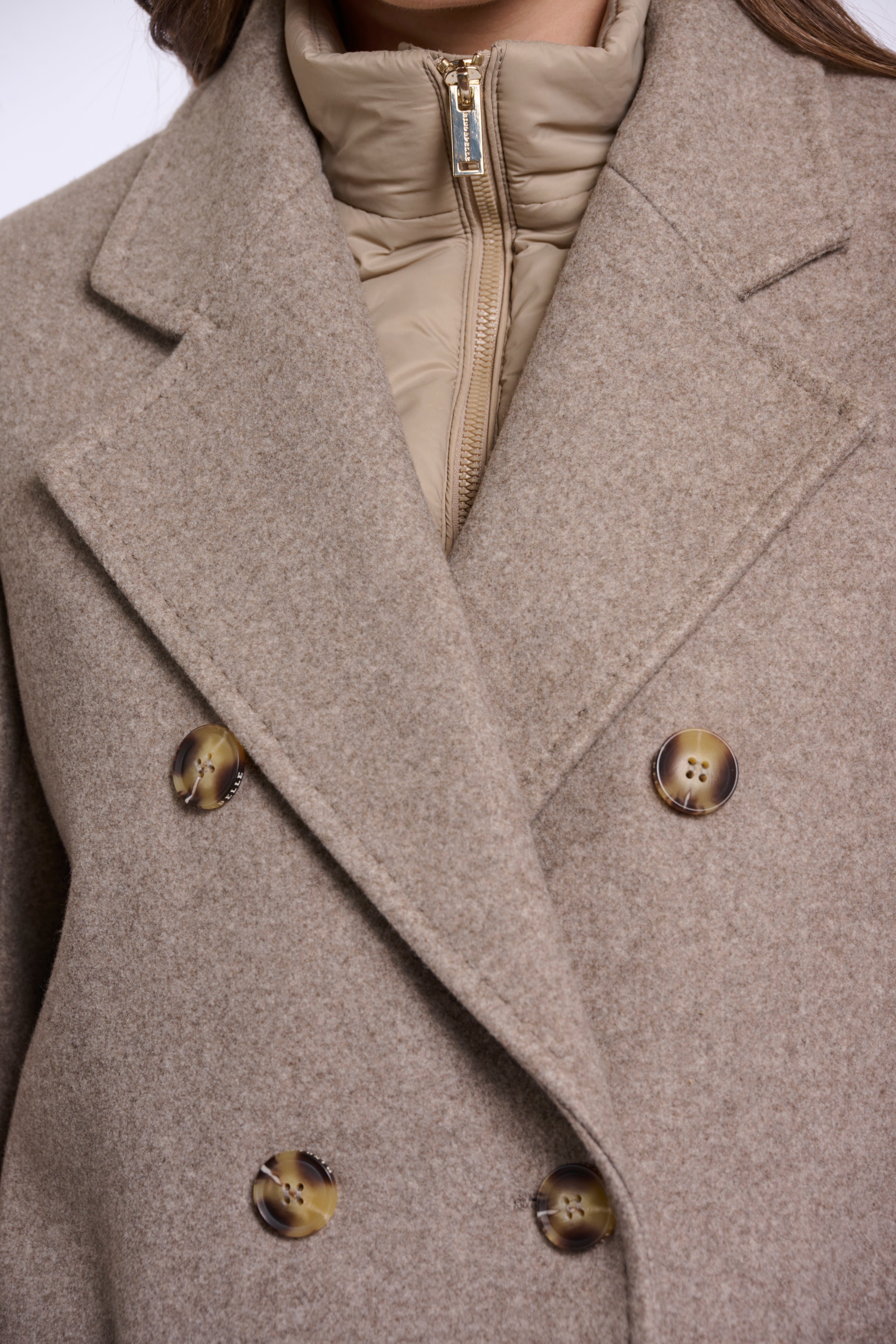Cappotto donna art. Noomi Rino & Pelle Toffee melange