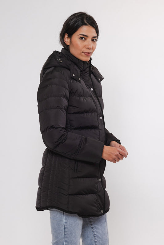 Cappotto piumino NUSA PADDED COAT WITH DETACHABLE HOOD -Rino & Pelle- Autunno Inverno 2024/25 Black