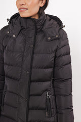 Cappotto piumino NUSA PADDED COAT WITH DETACHABLE HOOD -Rino & Pelle- Autunno Inverno 2024/25 Black