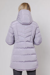 Cappotto piumino NUSA PADDED COAT WITH DETACHABLE HOOD -Rino & Pelle- Autunno Inverno 2024/25 Lilac fog