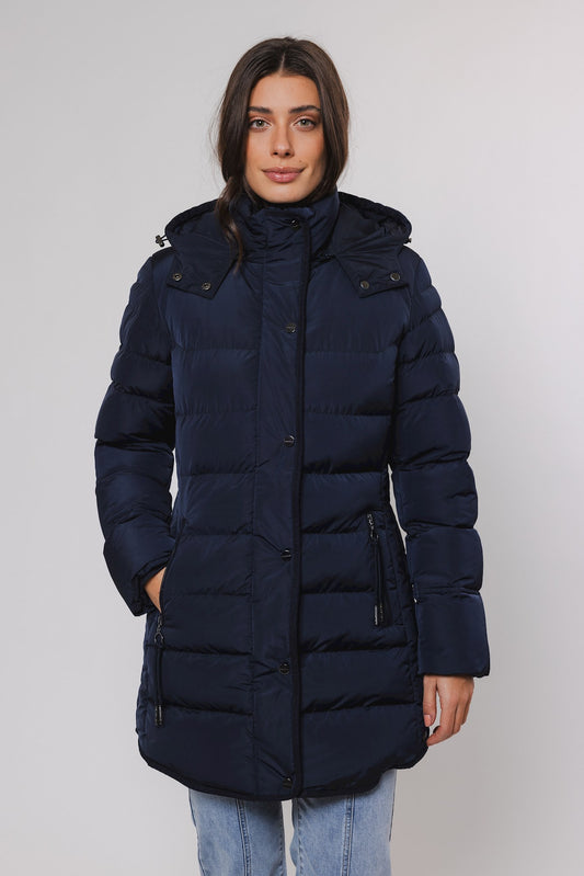 Cappotto piumino NUSA PADDED COAT WITH DETACHABLE HOOD -Rino & Pelle- Autunno Inverno 2024/25 Navy