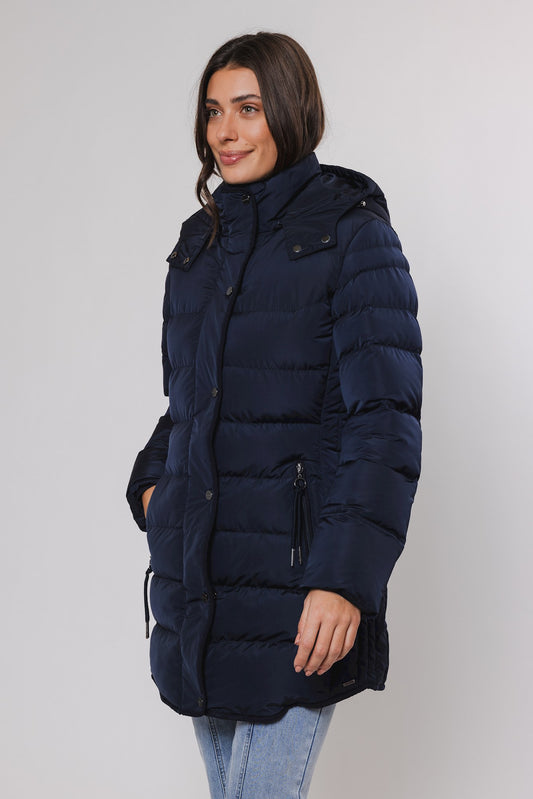 Cappotto piumino NUSA PADDED COAT WITH DETACHABLE HOOD -Rino & Pelle- Autunno Inverno 2024/25 Navy