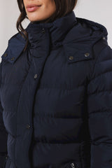 Cappotto piumino NUSA PADDED COAT WITH DETACHABLE HOOD -Rino & Pelle- Autunno Inverno 2024/25 Navy