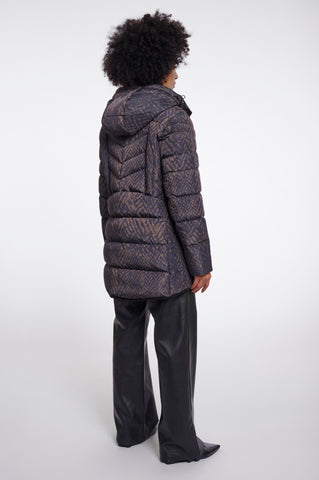 Piumino donna art. Nusa Rino & Pelle Bark blurry graphic