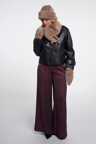 Sciarpa donna art. Obu Rino & Pelle Mocha latte