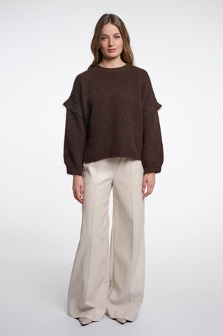 Maglione donna art. Odean Rino & Pelle Dark brown