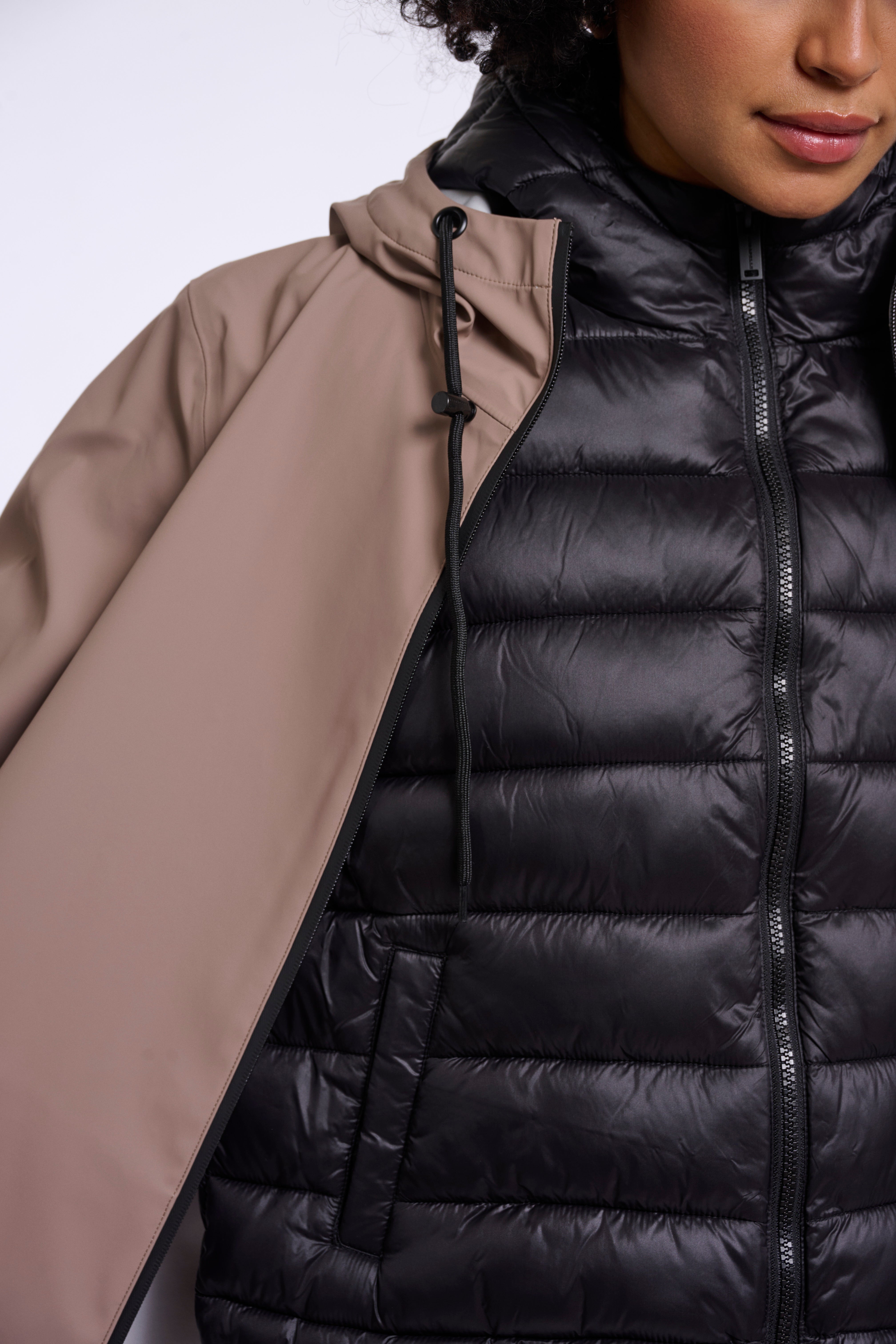 Impermeabile donna art. Oliver Rino & Pelle Toffee and black