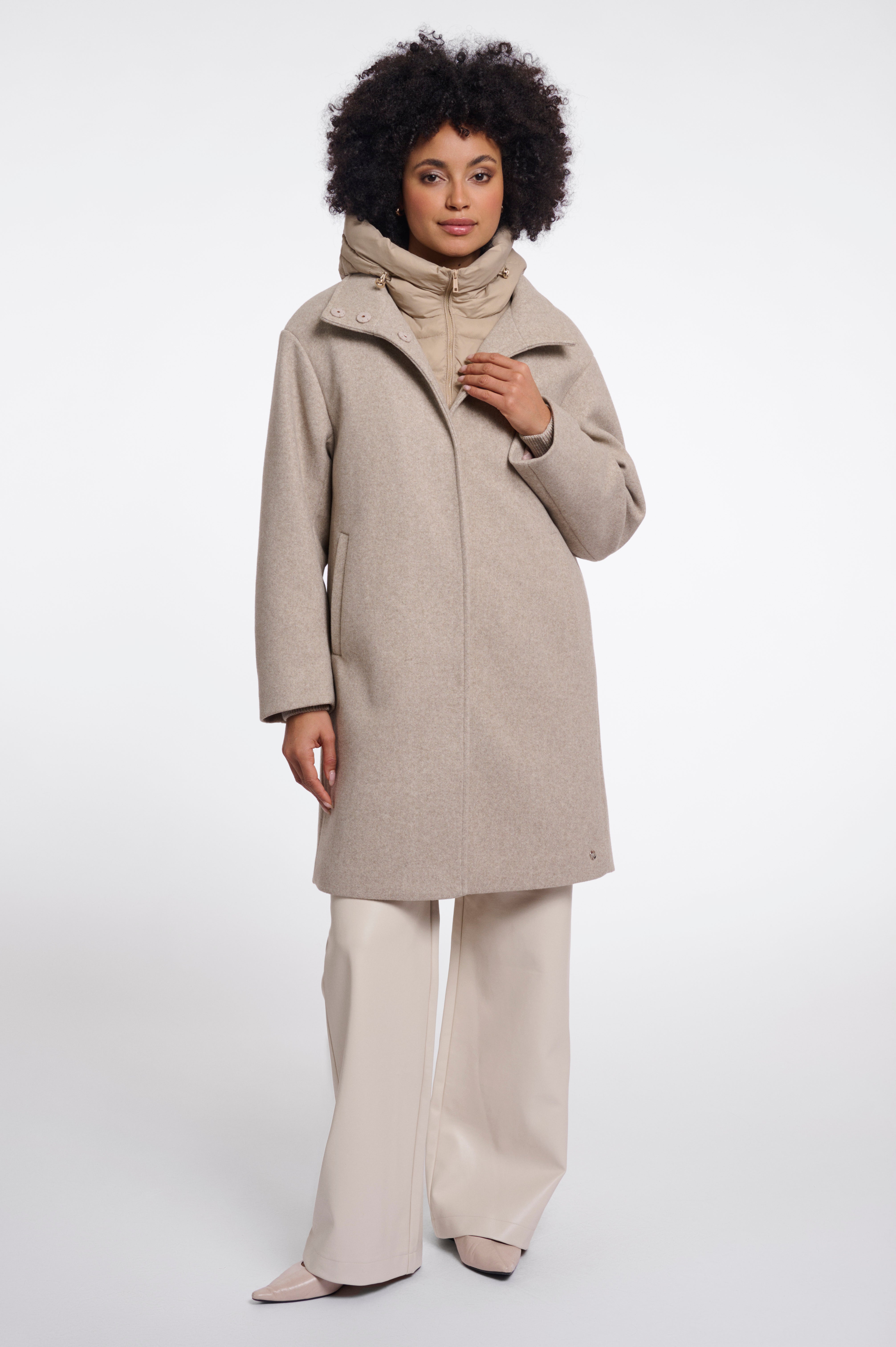 Cappotto donna art. Omri Rino & Pelle Birch melange