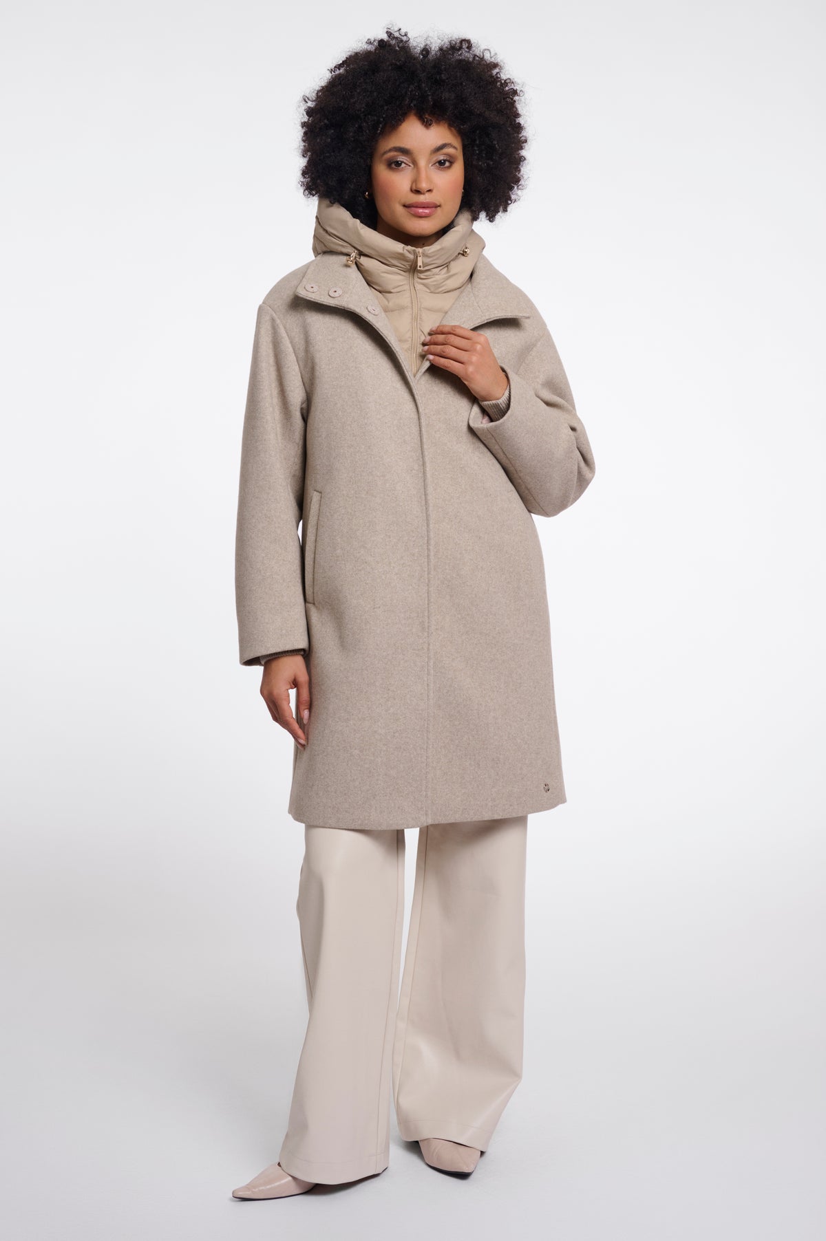 Cappotto donna art. Omri Rino & Pelle Birch melange