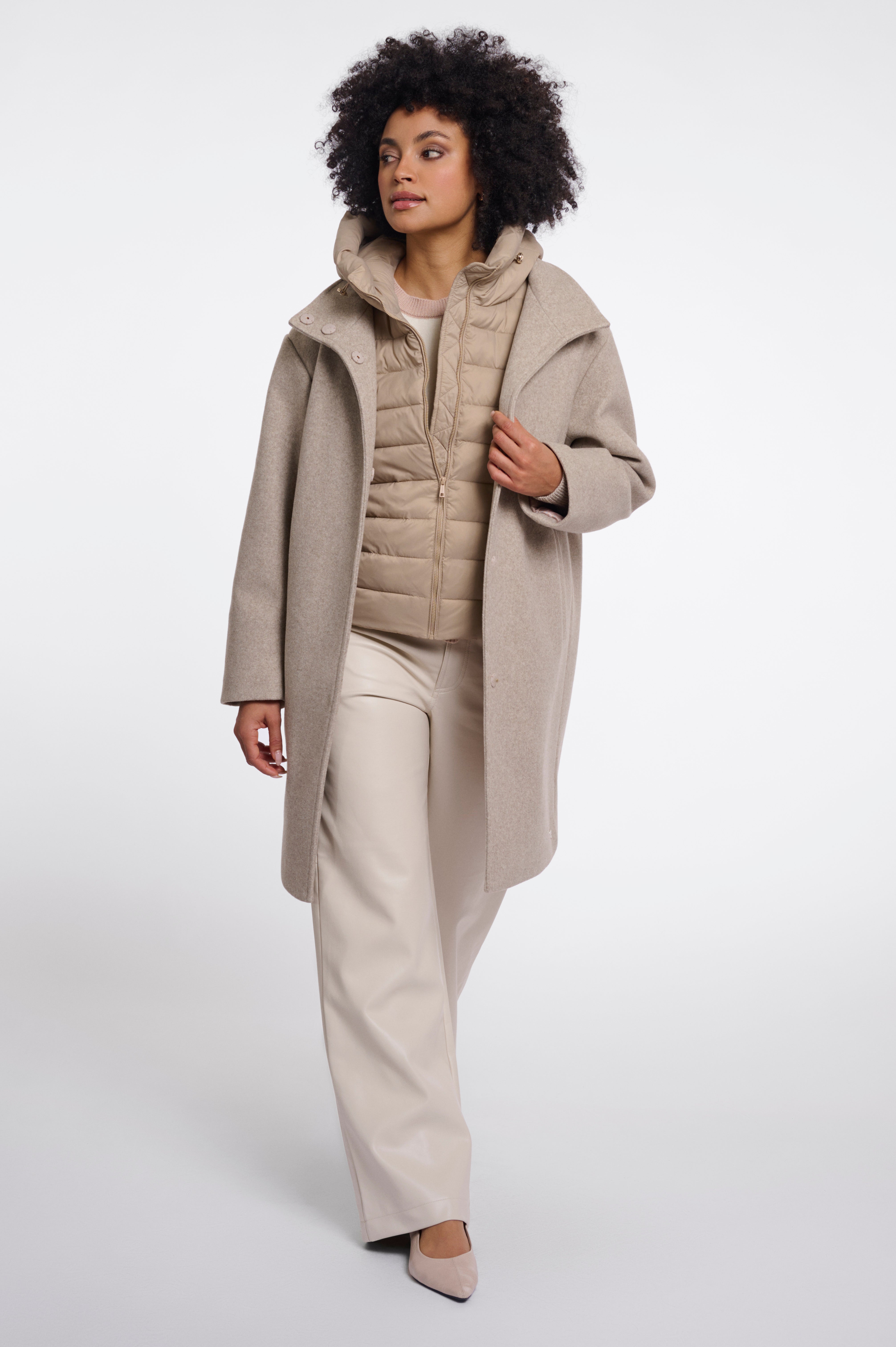 Cappotto donna art. Omri Rino & Pelle Birch melange
