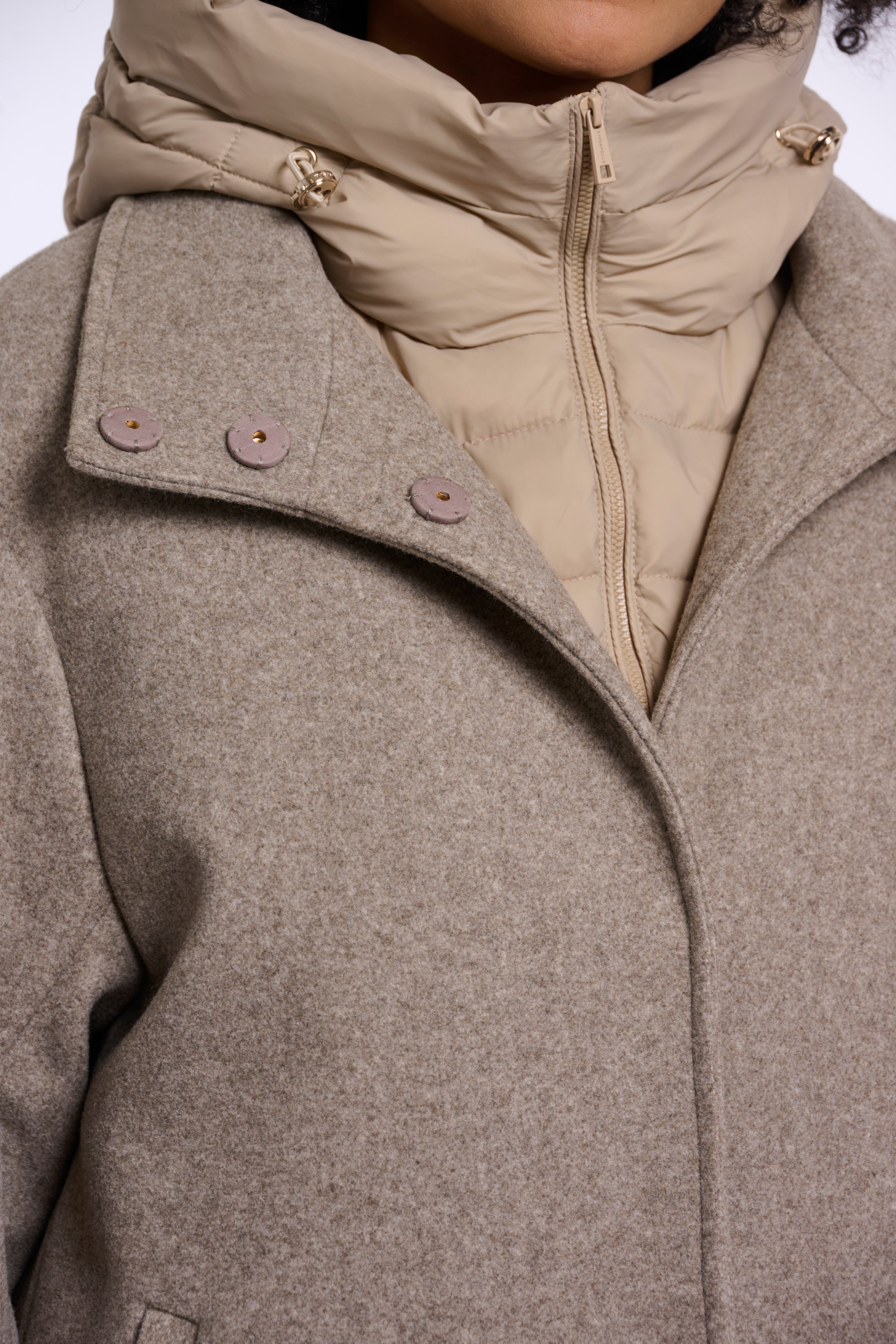 Cappotto donna art. Omri Rino & Pelle Toffee melange
