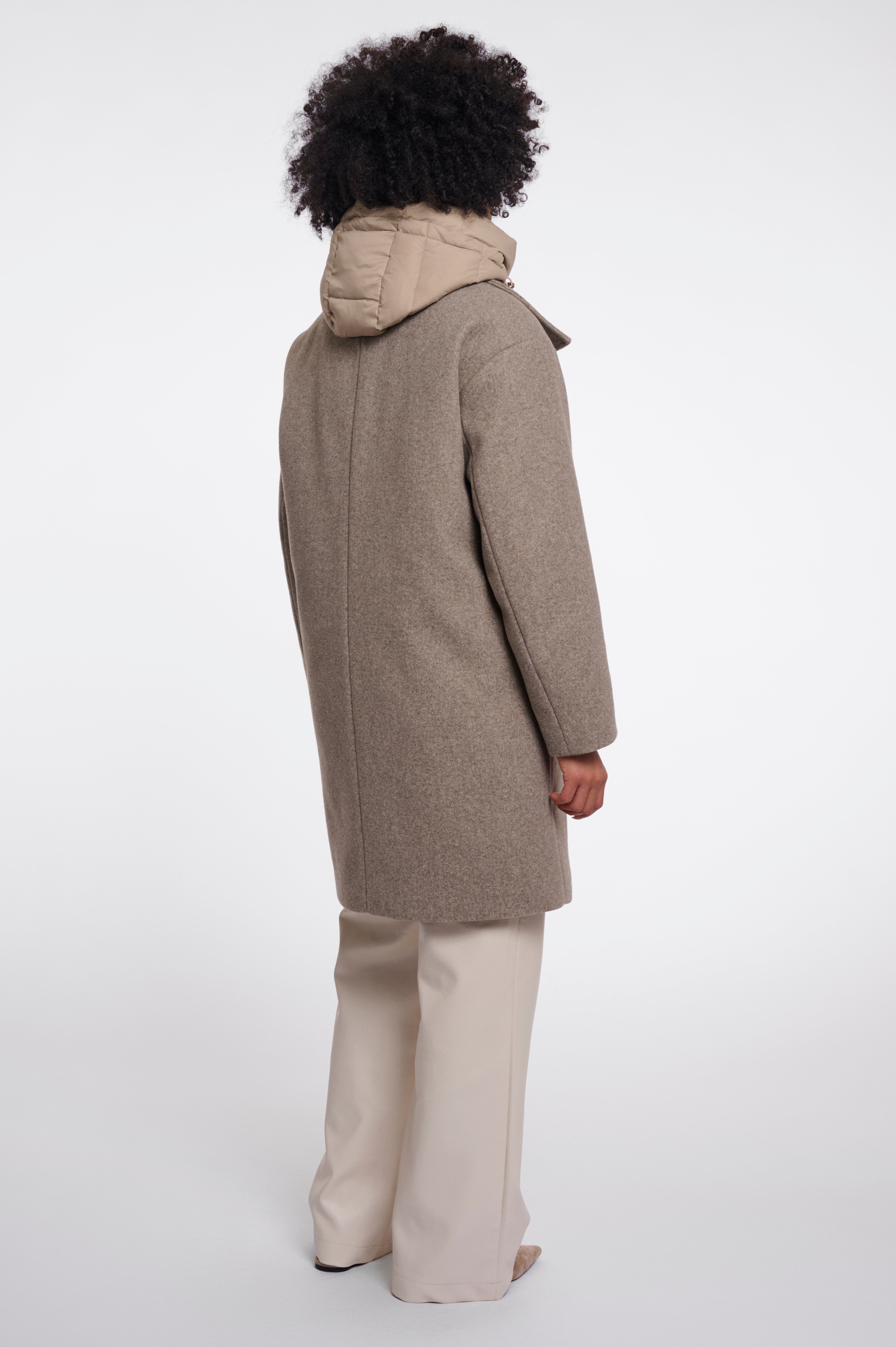 Cappotto donna art. Omri Rino & Pelle Toffee melange