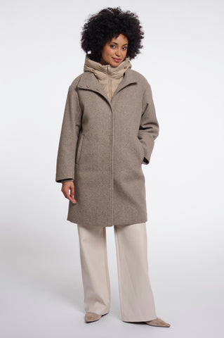 Cappotto donna art. Omri Rino & Pelle Toffee melange