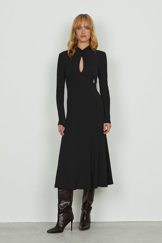 Abito PARVUS midi manica lunga con nodo più goccia seno art. RDA2509006033 Donna Relish Autunno Inverno 2025/2026