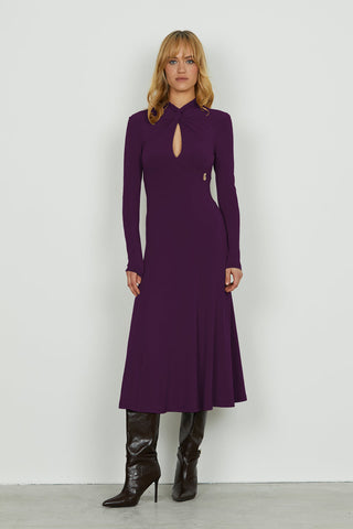Abito PARVUS midi manica lunga con nodo più goccia seno art. RDA2509006033 Donna Relish Autunno Inverno 2025/2026