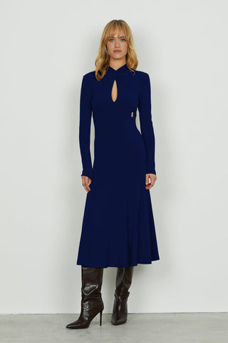 Abito PARVUS midi manica lunga con nodo più goccia seno art. RDA2509006033 Donna Relish Autunno Inverno 2025/2026