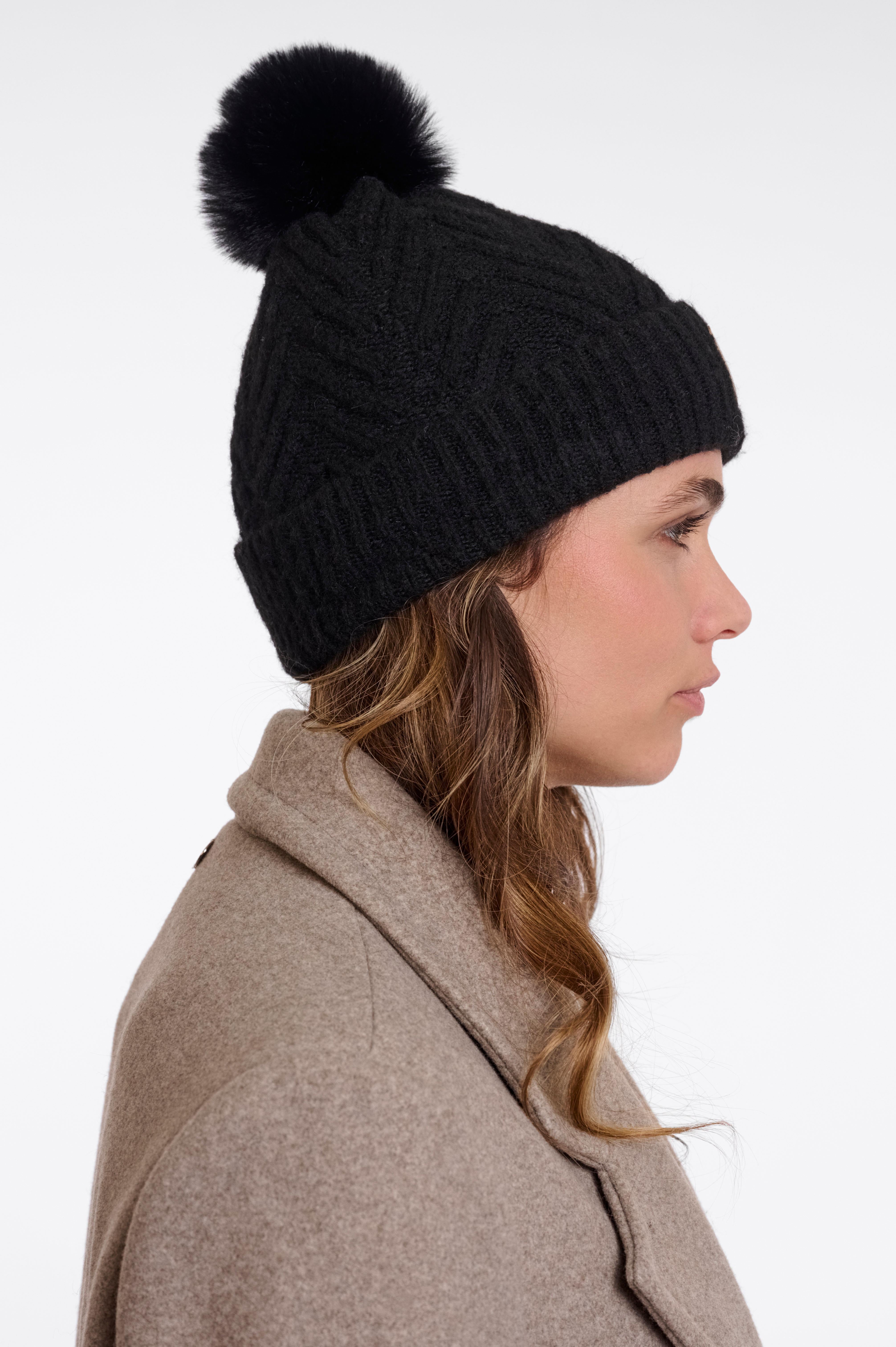 Pompon donna art. Pearl Rino & Pelle Black
