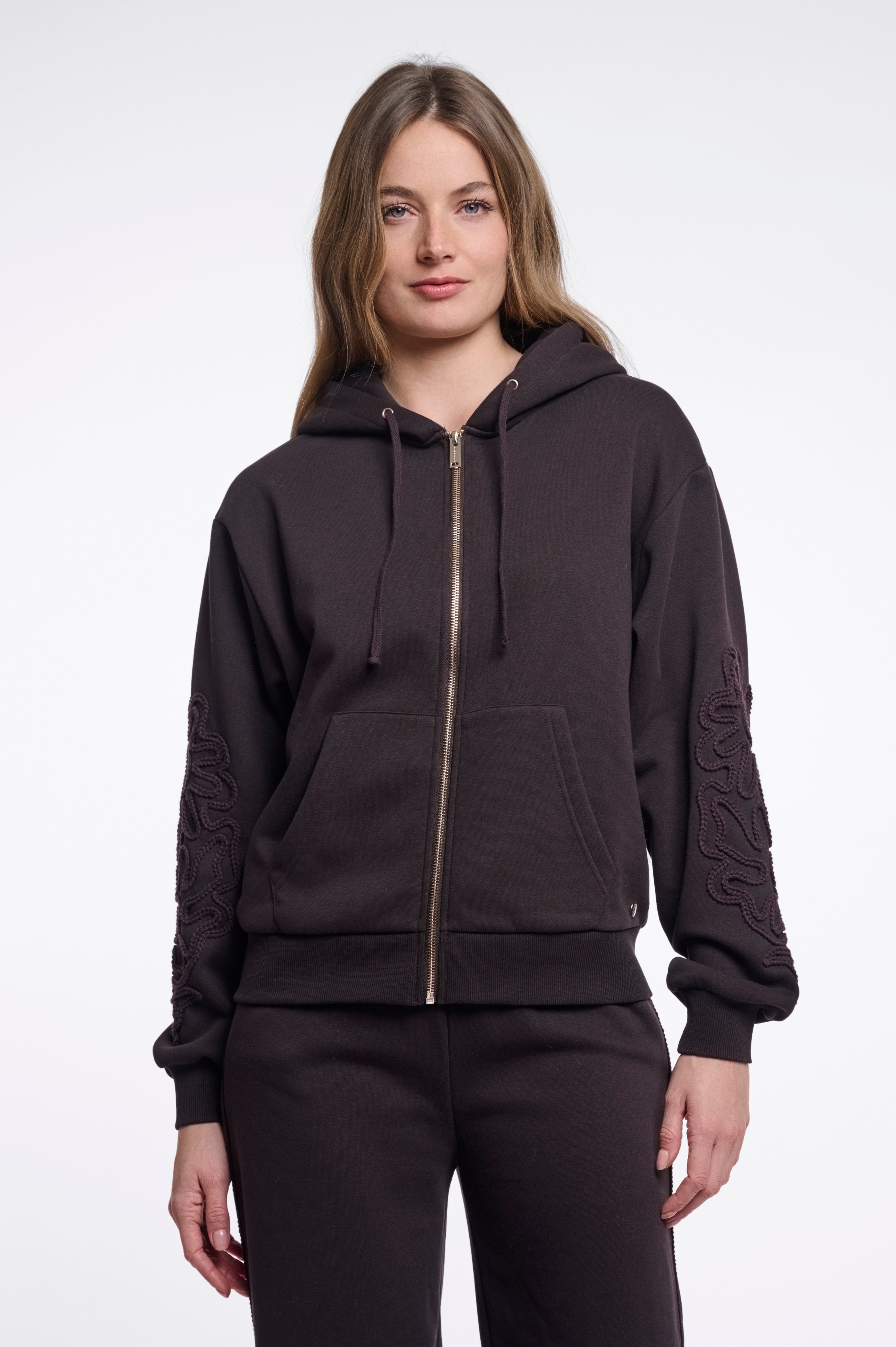 Felpa donna art. Pizo Rino & Pelle Coffee roast