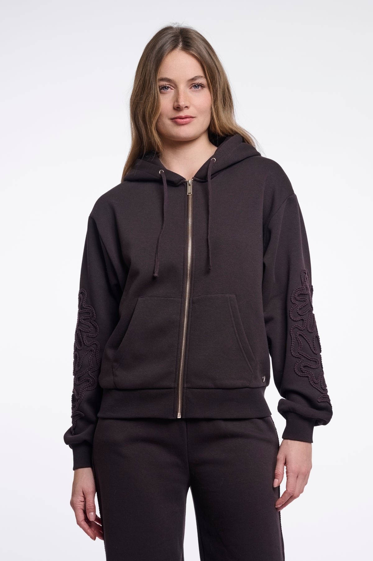 Felpa donna art. Pizo Rino & Pelle Coffee roast