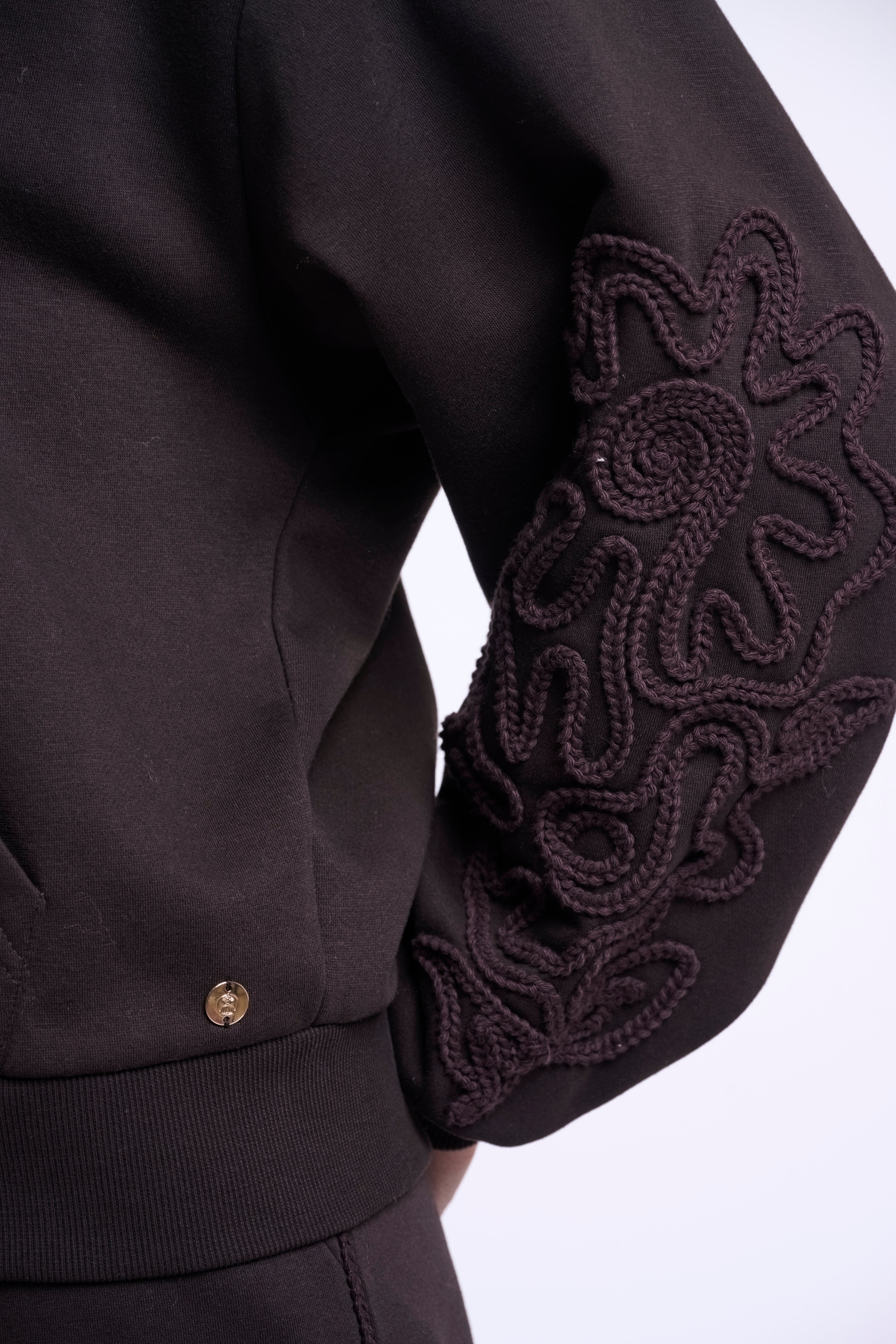 Felpa donna art. Pizo Rino & Pelle Coffee roast