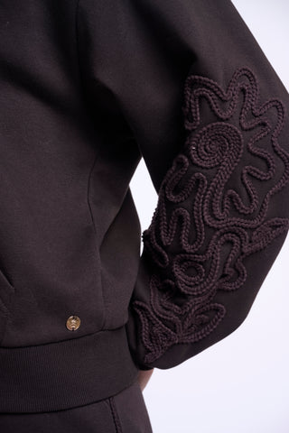 Felpa donna art. Pizo Rino & Pelle Coffee roast
