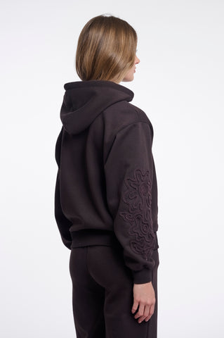 Felpa donna art. Pizo Rino & Pelle Coffee roast